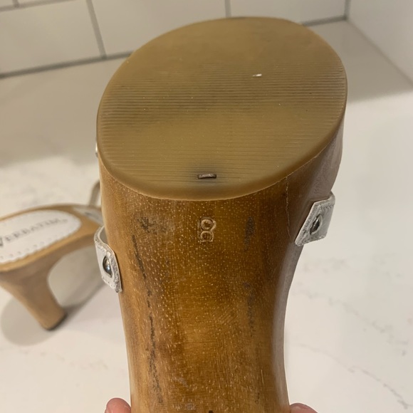 Verbatim Wooden heels with leather flowers nordstrom size 8 - Picture 9 of 9